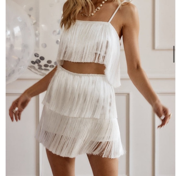 12th Tribe Other - 12th Tribe White Fringe Set